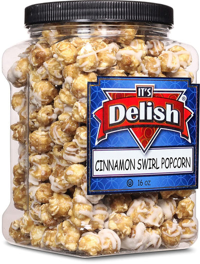 Cinnamon Swirl Popcorn — Jumbo Jar - It's Delish