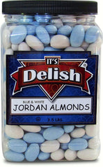 Blue and White Jordan Almonds Mix, 3.5 lbs Jumbo Container - It's Delish (photo 3)