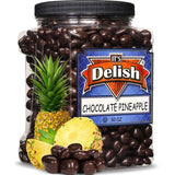 Dark Chocolate Dried Pineapple Bits  Jumbo Jar