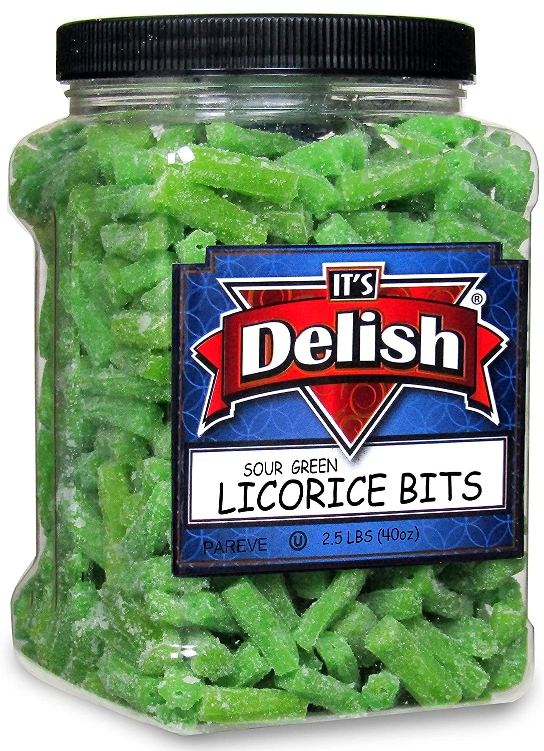 Sour Green Apple Licorice Bits — Jumbo Jar - It's Delish