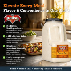 Onion Salt 6 LBS Bulk Restaurant Gallon Jug with Handle - It's Delish (photo 4)