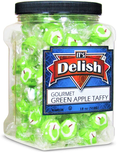 Green Apple Taffy Chews — Jumbo Jar - It's Delish