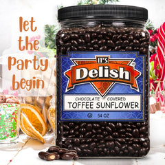 Dark Chocolate Toffee Coated Sunflower Seeds — Jumbo Jar - It's Delish (photo 3)
