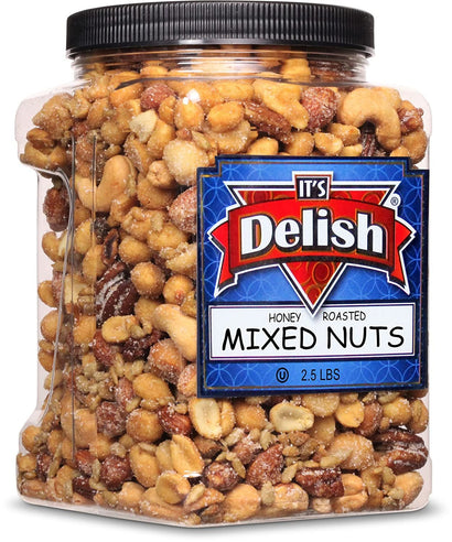 Honey Roasted Mixed Nuts — Jumbo Jar - It's Delish