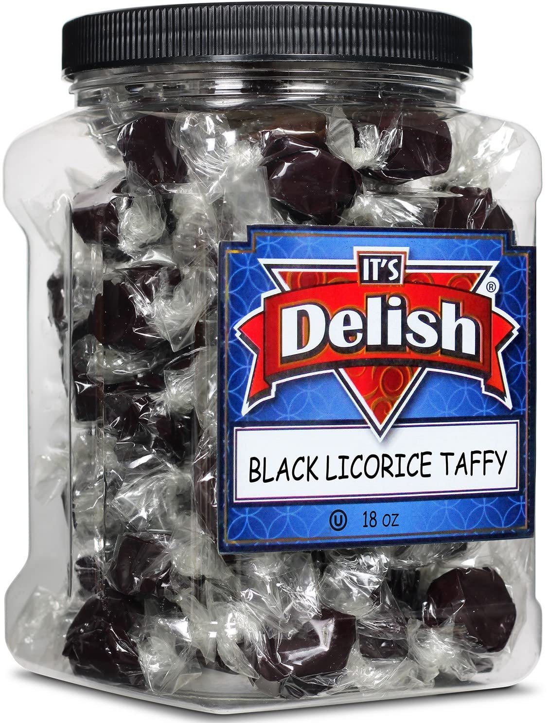 Black Licorice Taffy Chews — Jumbo Jar - It's Delish