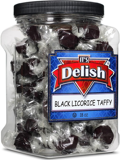 Black Licorice Taffy Chews — Jumbo Jar - It's Delish