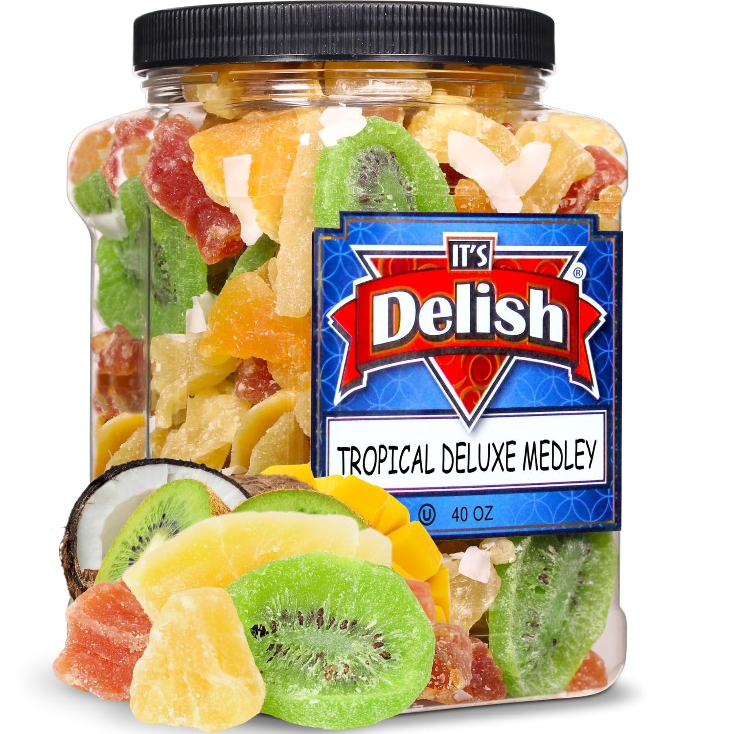 Tropical Deluxe Dried Mixed Fruit Jumbo Jar - It's Delish