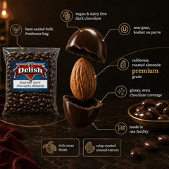 Gourmet Dark Chocolate Covered Almonds by Its Delish