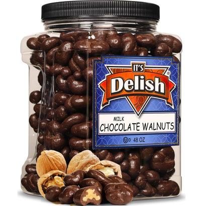 Milk Chocolate Covered Walnuts — Jumbo Jar - It's Delish