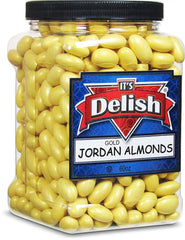 Yellow Gold Jordan Almonds — Jumbo Jar - It's Delish