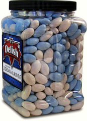 Blue and White Jordan Almonds Mix, 3.5 lbs Jumbo Container - It's Delish (photo 4)