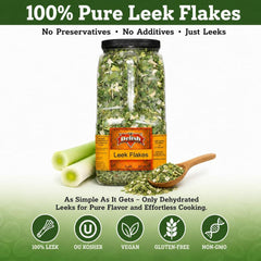 Dehydrated Leek Flakes 3 LBS Restaurant Gallon Jug - It's Delish (photo 5)