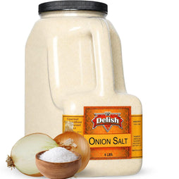 Onion Salt 6 LBS Bulk Restaurant Gallon Jug with Handle - It's Delish