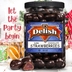 Dark Chocolate Covered Dried Strawberries Jumbo Jar - It's Delish (photo 3)