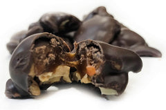 Dark Chocolate Cashew Clusters (Caramel Filled) - It's Delish