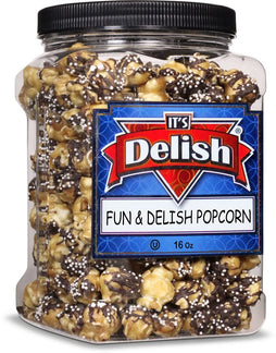 Caramel Fun & Delish Popcorn — Jumbo Jar - It's Delish
