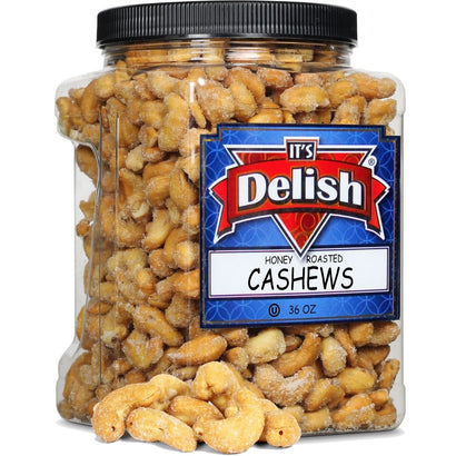 Honey Roasted Cashews — Jumbo Jar - It's Delish