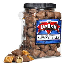 Milk Chocolate Peanut Butter Pretzels — Jumbo Jar - It's Delish