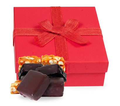 Milk Chocolate Covered Peanut Brittle Red Gift Box - It's Delish