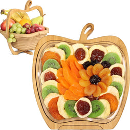 Dried Fruit Gift Basket Bamboo Wood 3-in-1 Gift - It's Delish