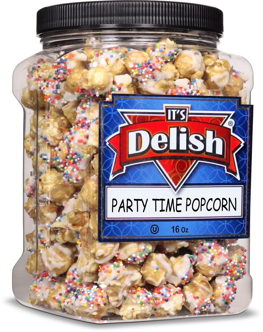 Caramel Party Time Popcorn — Jumbo Jar - It's Delish