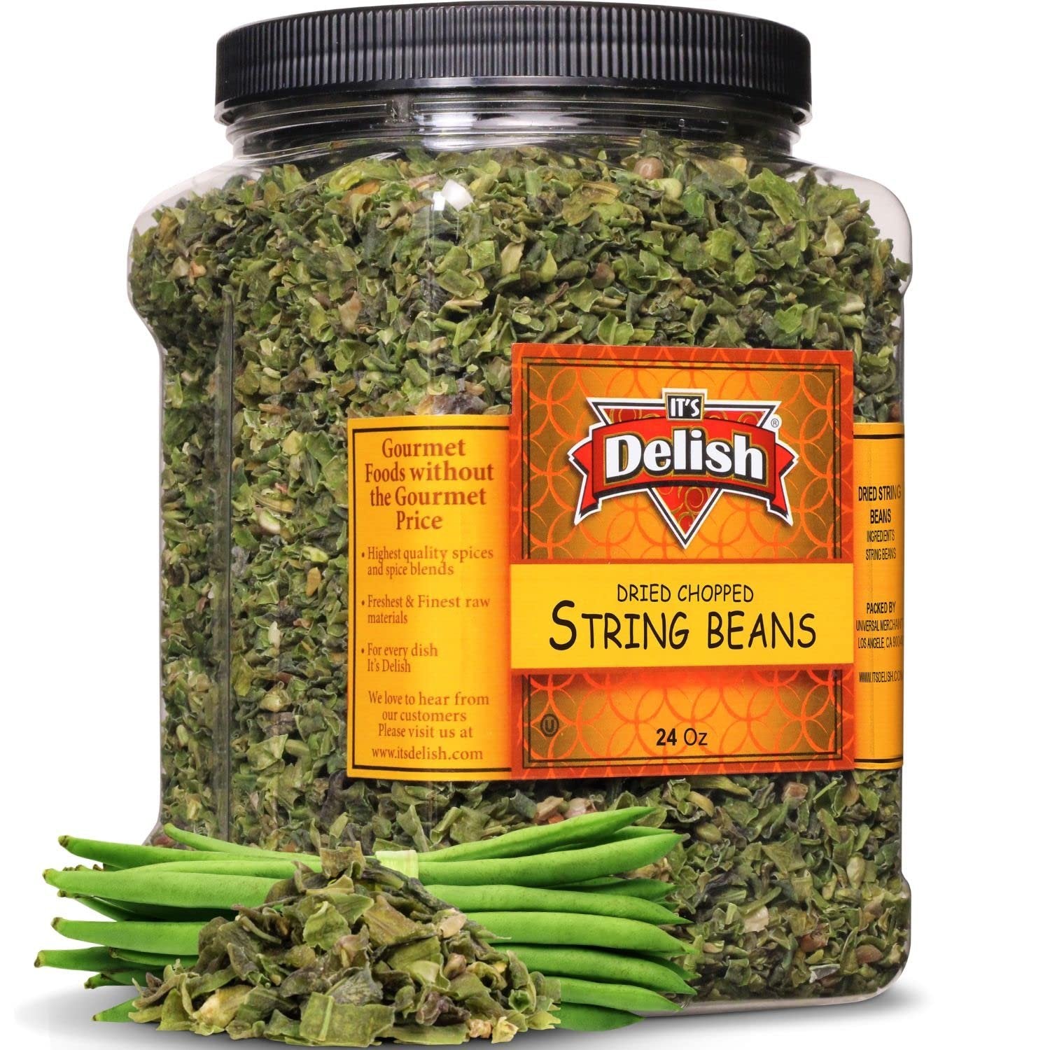 Dried Chopped String Beans — Jumbo Jar - It's Delish