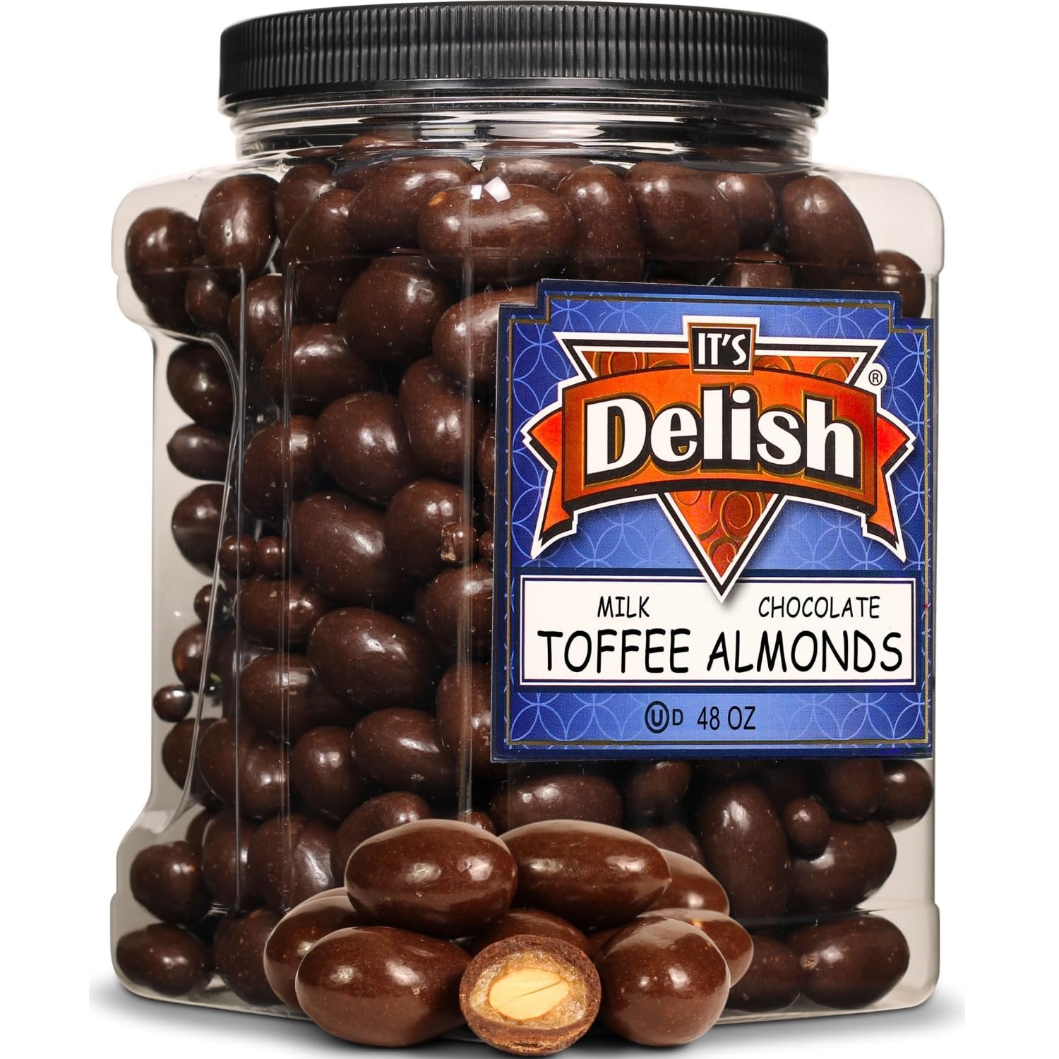 Milk Chocolate Toffee Coated Almonds — Jumbo Jar - It's Delish