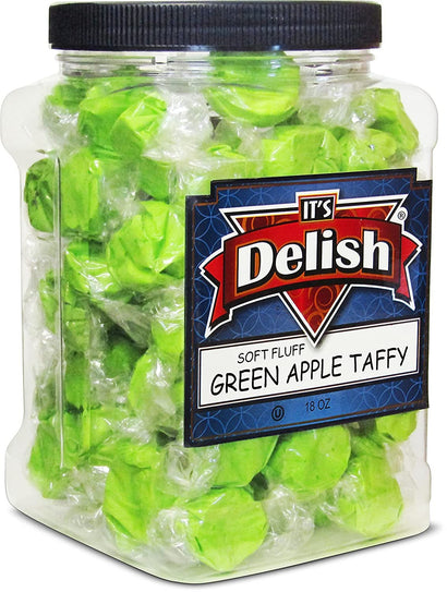 Green Apple Taffy Chews — Jumbo Jar - It's Delish