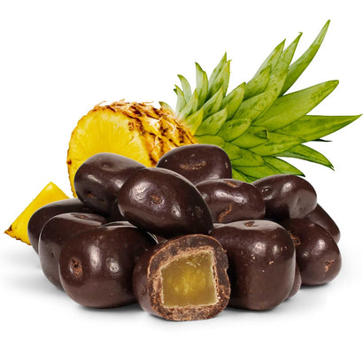 Dark Chocolate Dried Pineapple Bits - It's Delish