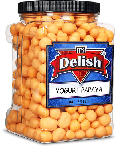 Yogurt-Covered Dried Papaya — Jumbo Jar - It's Delish