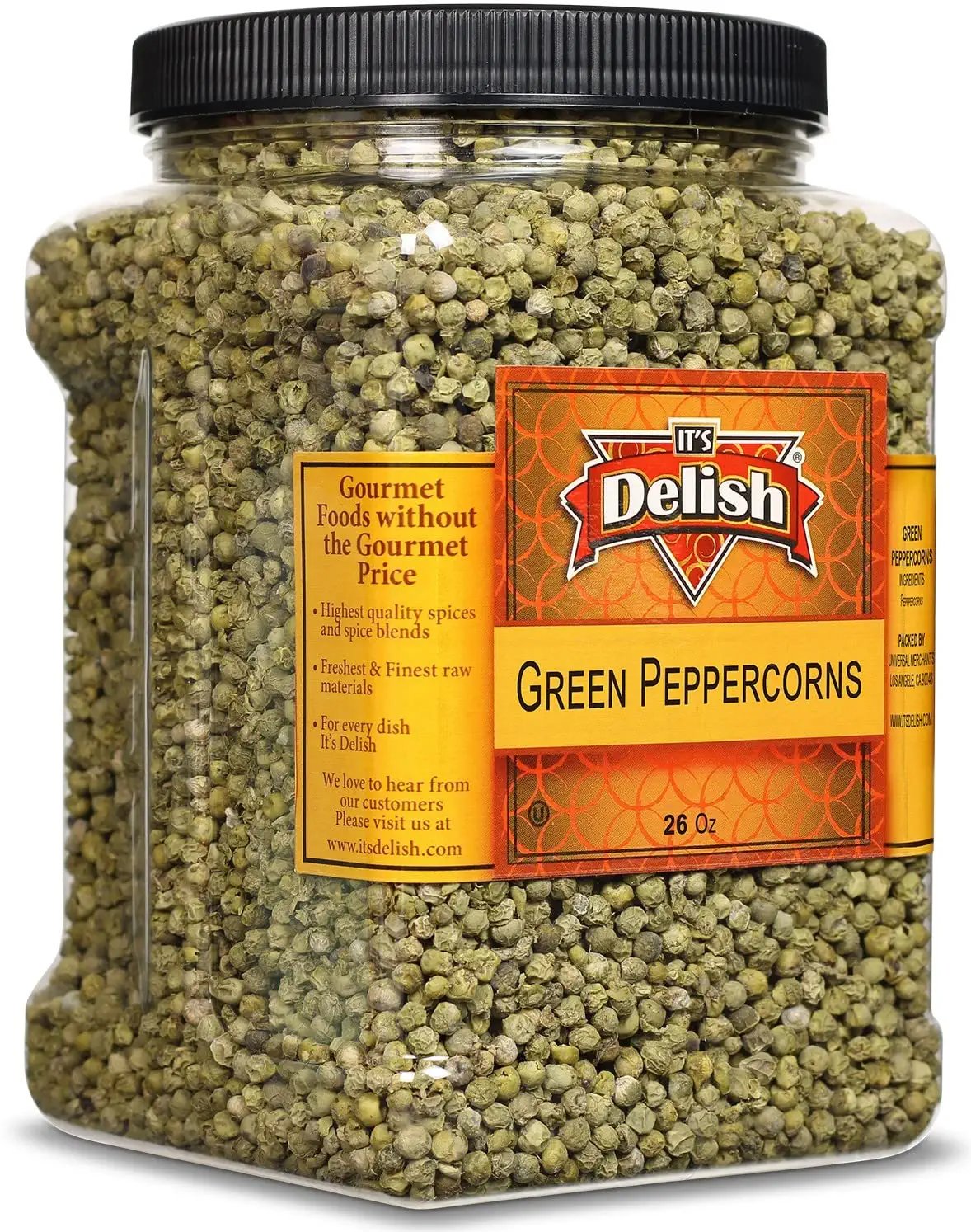 Whole Green Peppercorns — Jumbo Jar - It's Delish