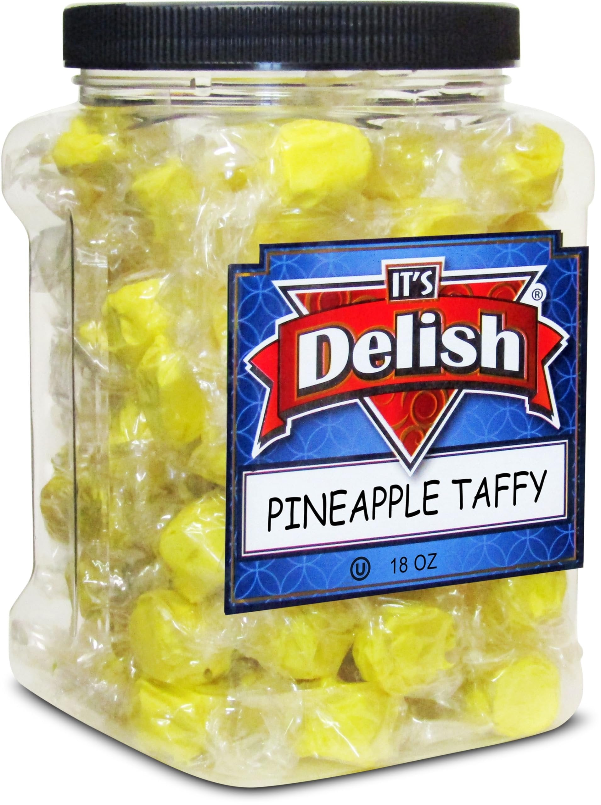 Pineapple Soft Taffy Chews Jumbo Jar - It's Delish