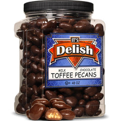 Milk Chocolate Toffee Coated Pecans — Jumbo Jar - It's Delish