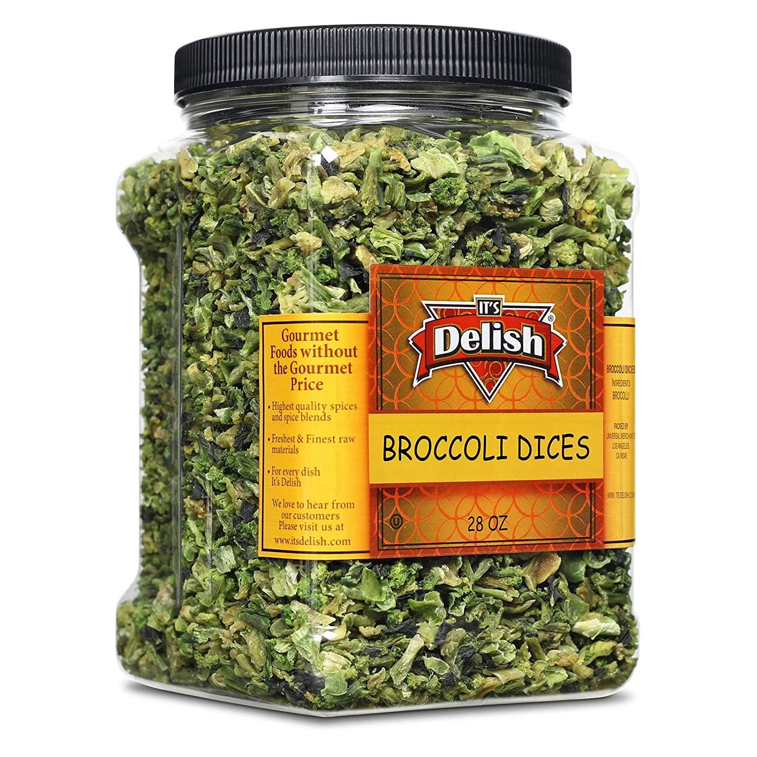 Dried Broccoli Dices — Jumbo Jar - It's Delish