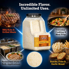 Garlic Salt 6 LBS Bulk Restaurant Gallon Jug with Handle - It's Delish (photo 4)