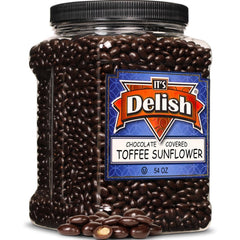 Dark Chocolate Toffee Coated Sunflower Seeds — Jumbo Jar - It's Delish