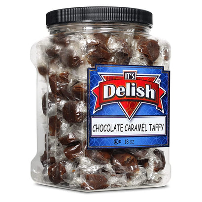 Chocolate Caramel Taffy Chews — Jumbo Jar - It's Delish