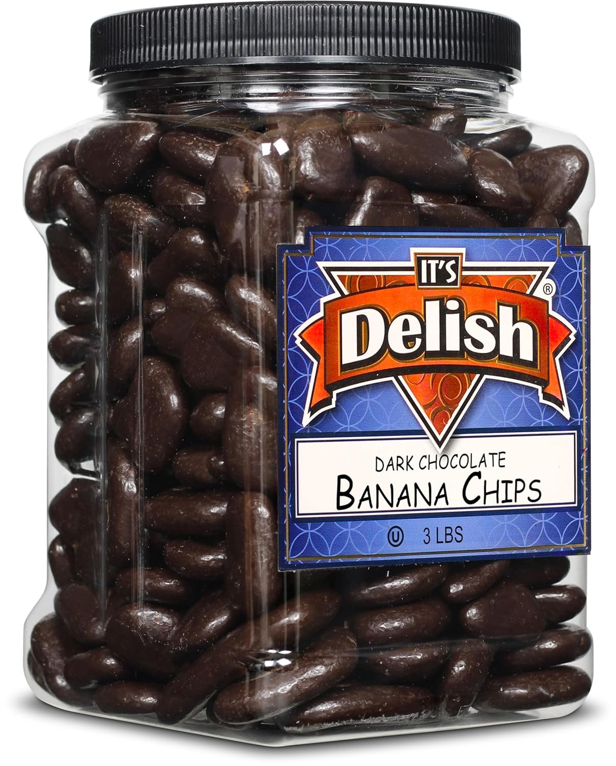 Dark Chocolate Banana Chips Jumbo Jar - It's Delish